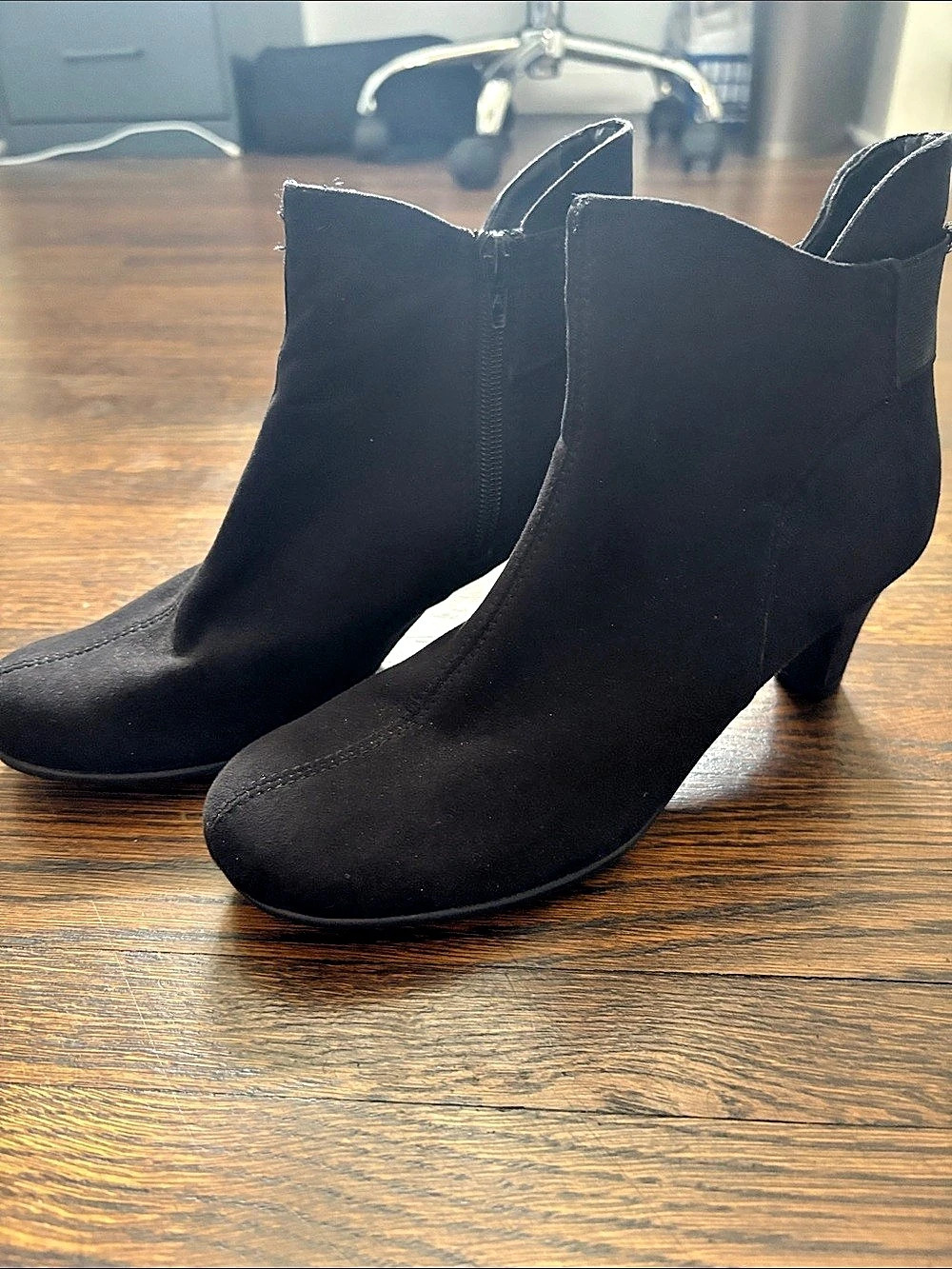 Aerosoles Suede Black Ankle Boots